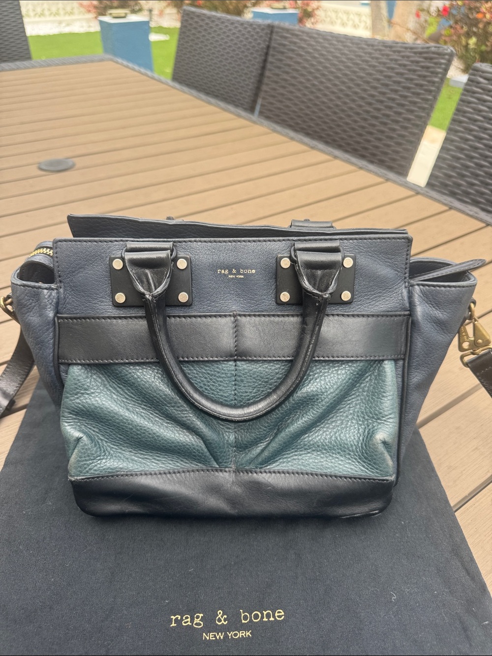 rag & bone  Leather Satchel with Detachable Strap. Made in Italy - Picture 2 of 9